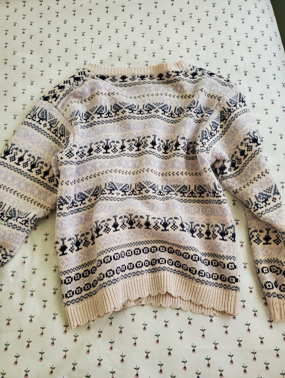Vintage Weather vane Cardigan Scalloped Trim - Picture 6 of 6